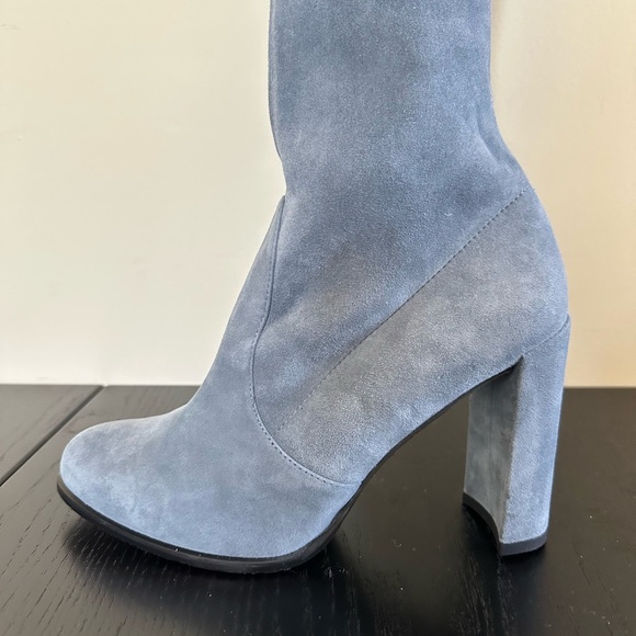 Stuart Weitzman Hiline Over The Knee Thigh High Suede Boots Blue Women Size 7.5 - Picture 7 of 16